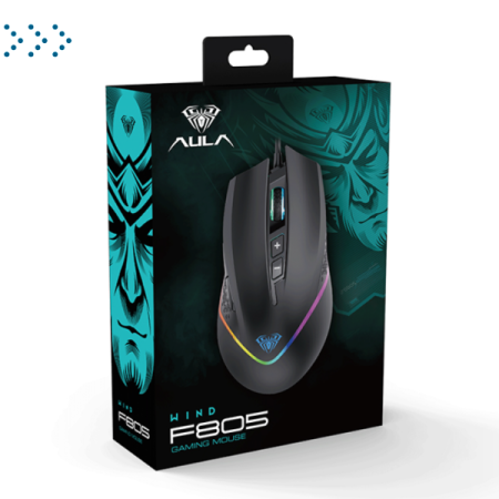 Компьютерная мышь AULA F805 Black + Rainbow backlight